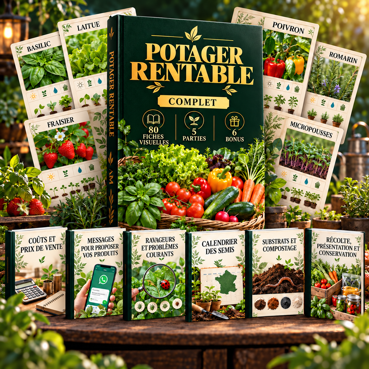 Guide Potager Rentable et fiches visuelles de culture